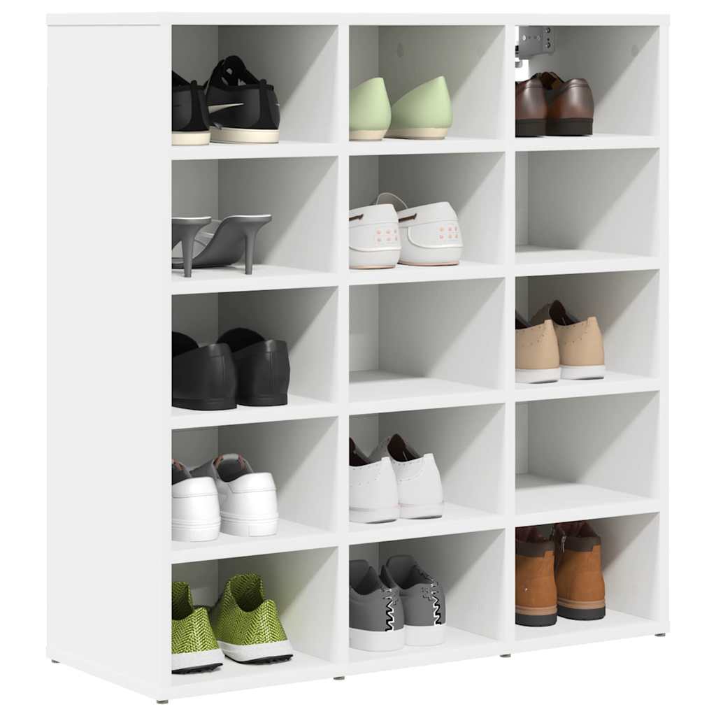 Vidaxl schoenenkast 77,5 x 30 x 83,5 cm bewerkt hout wit