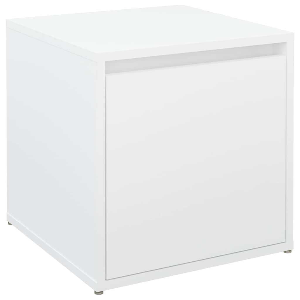 Vidaxl opbergbox met lade 40,5x40x40 cm bewerkt hout wit