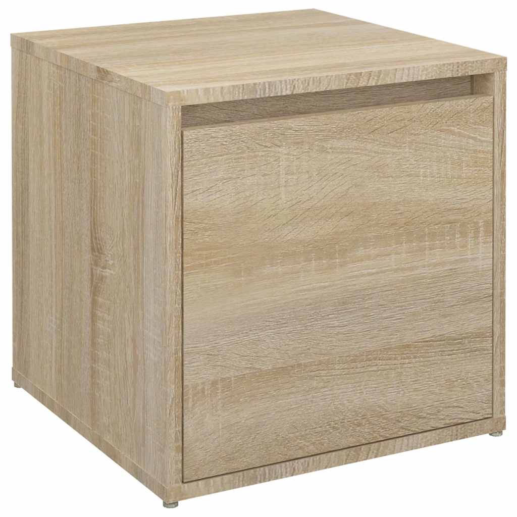 Vidaxl opbergbox met lade 40,5x40x40 cm bewerkt hout sonoma eikenkleur