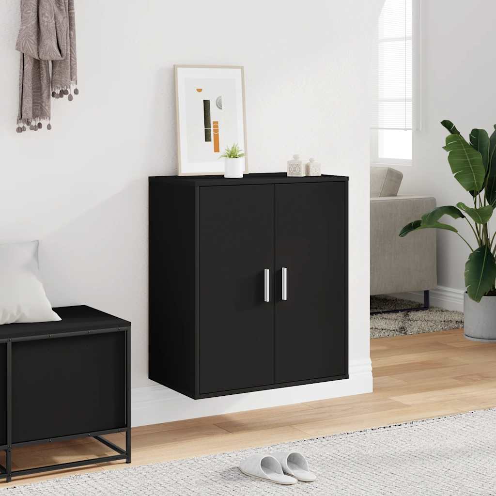 Vidaxl schoenenkast 60x35x70 cm bewerkt hout zwart