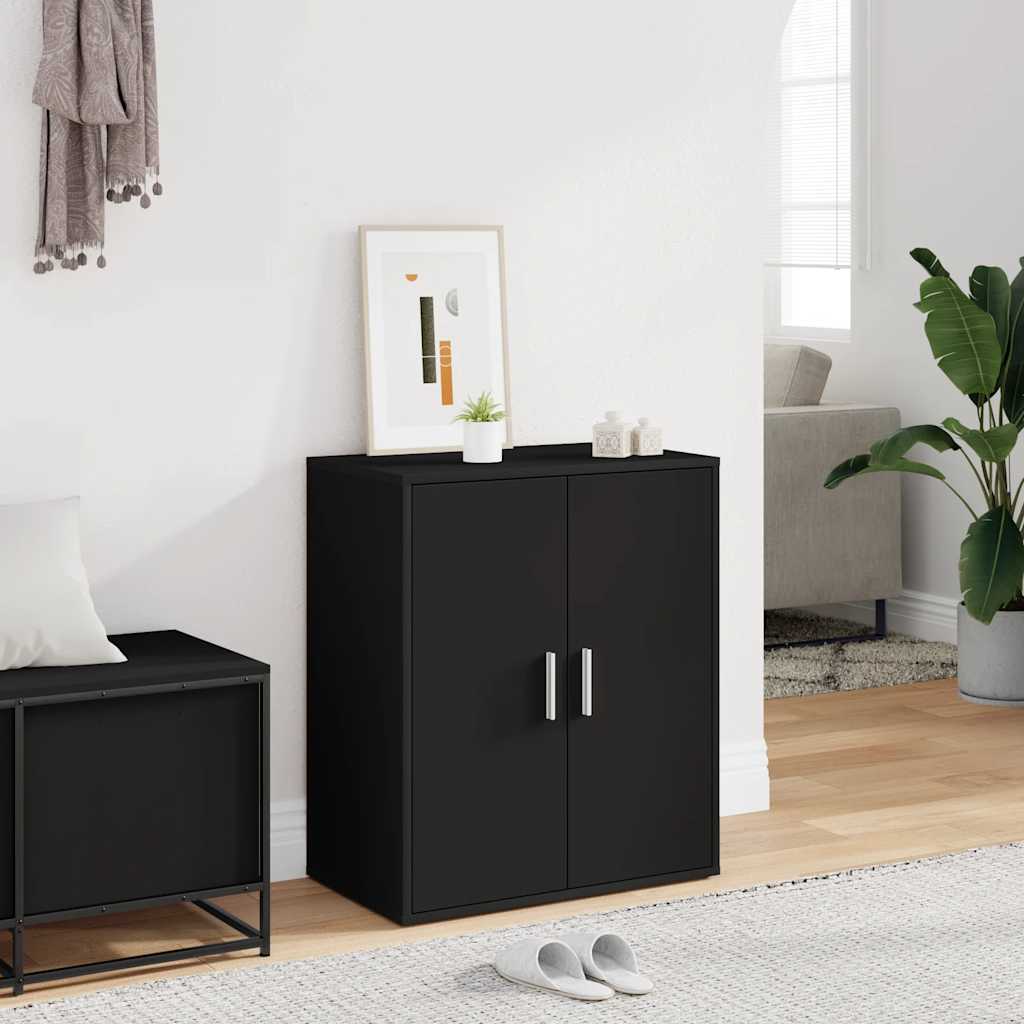 Vidaxl schoenenkast 60x35x70 cm bewerkt hout zwart