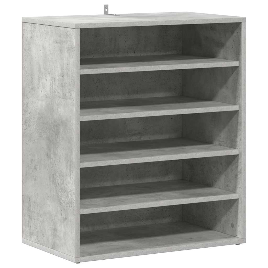Vidaxl schoenenkast 60x35x70 cm bewerkt hout betongrijs