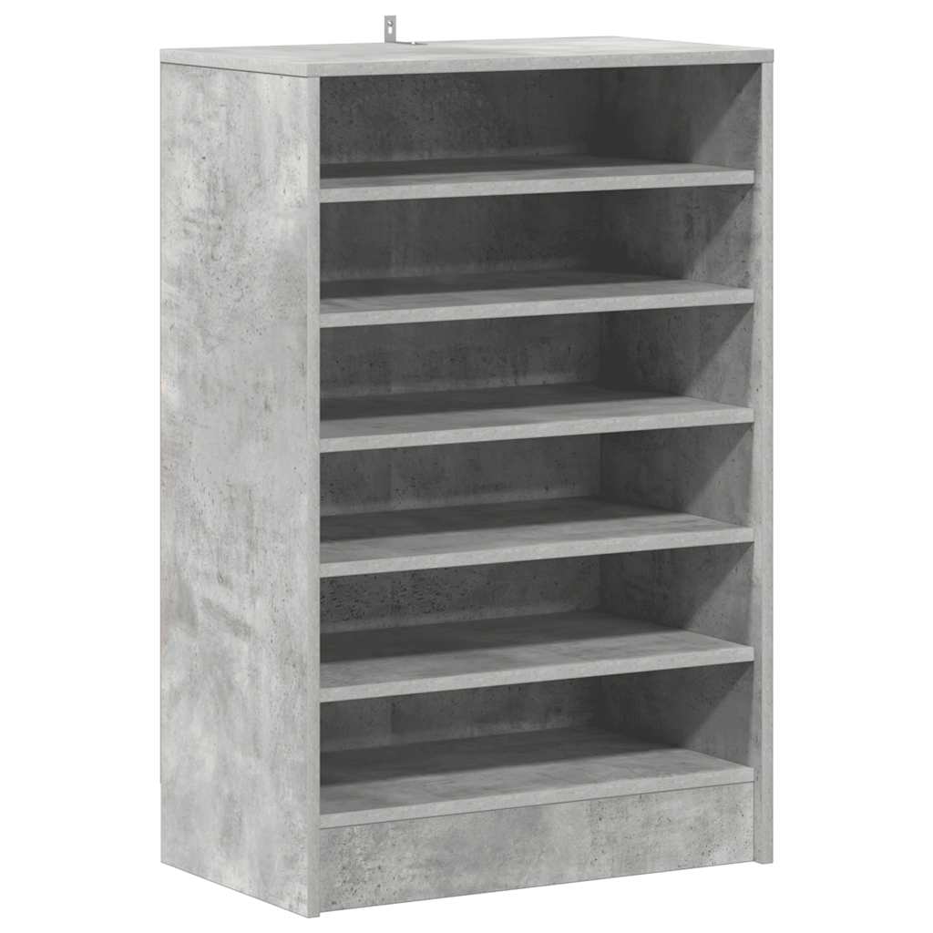 VidaXL Schoenenkast 60x35x92 cm bewerkt hout betongrijs