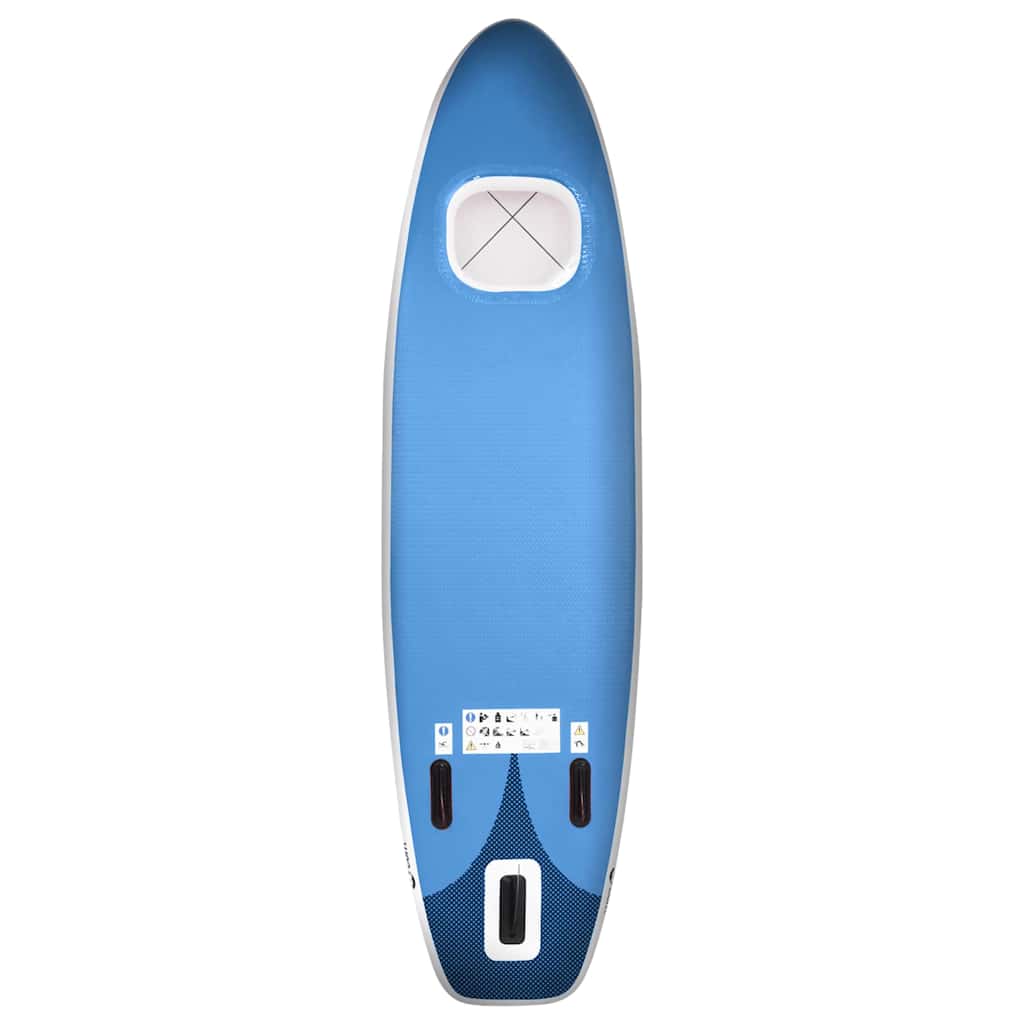Vidaxl stand up paddleboardset opblaasbaar 300x76x10 cm zeeblauw