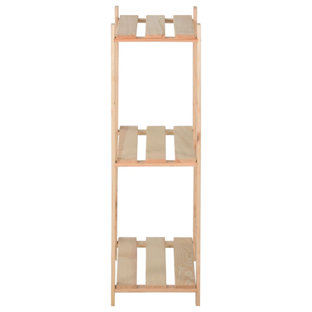 Vidaxl opbergrek 3-laags 60x28,5x90 cm massief groenhout