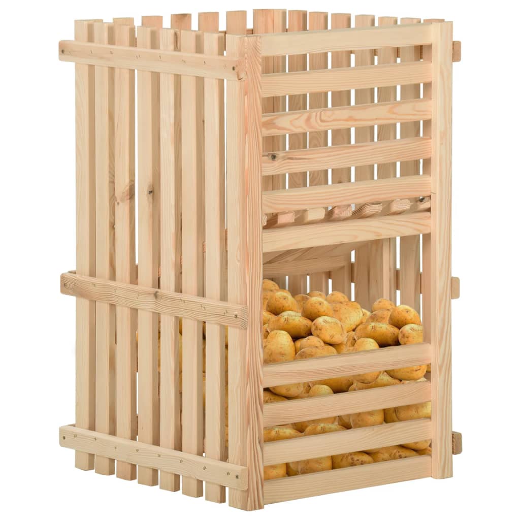 Vidaxl aardappelkist 50x50x80 cm massief groenhout