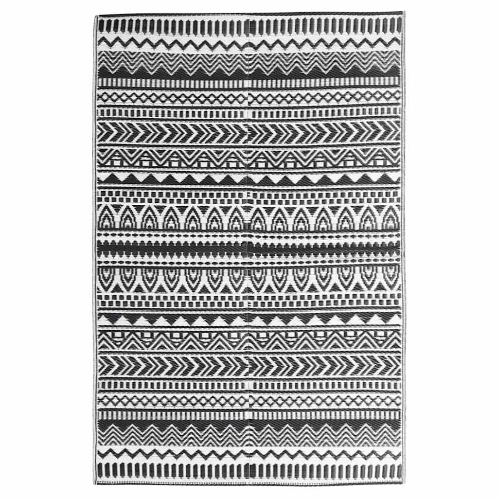 Vidaxl buitenkleed arakil 120x180 cm polypropeen zwart