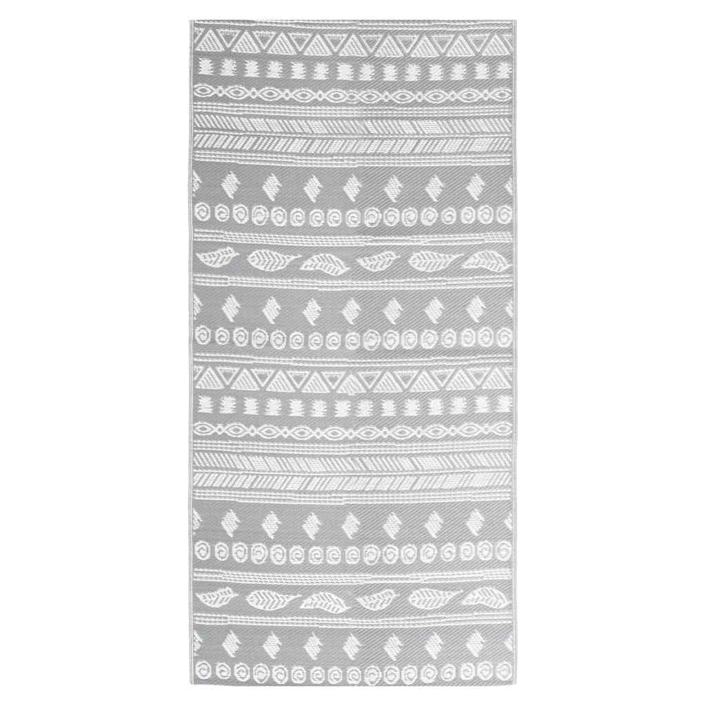 Vidaxl buitenkleed arakil 80x150 cm polypropeen grijs