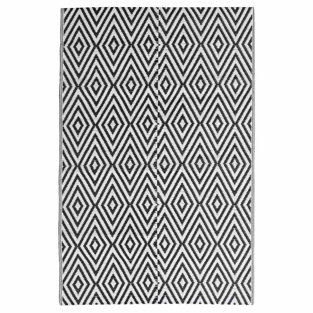 Vidaxl buitenkleed arakil 140x200 cm polypropeen zwart