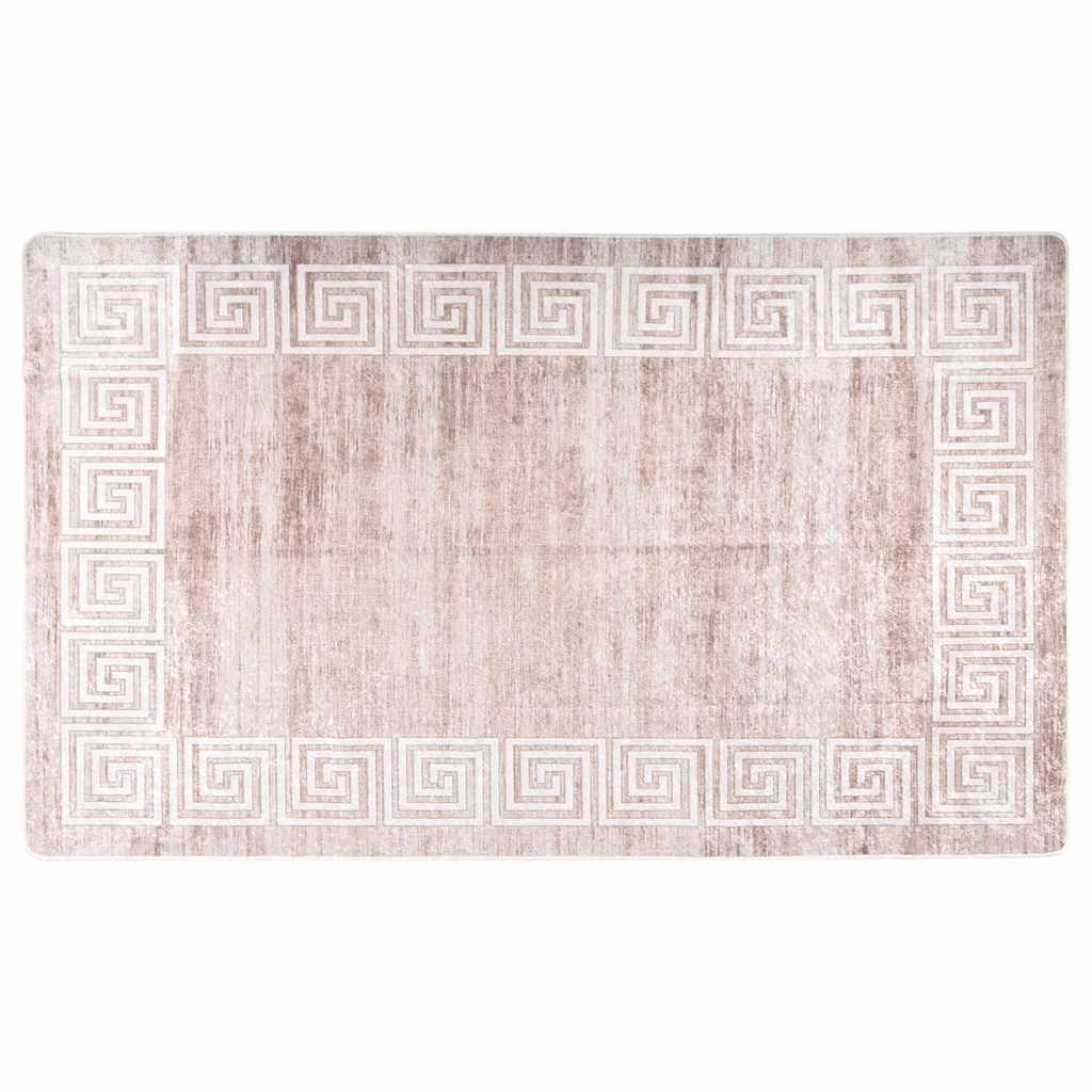 Vidaxl vloerkleed wasbaar antislip 120x180 cm beige