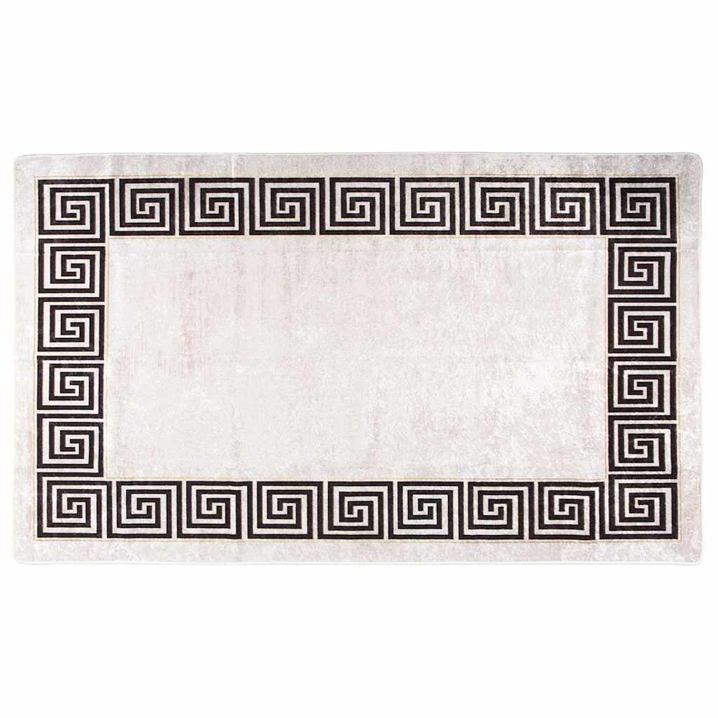 Vidaxl vloerkleed wasbaar antislip 120x180 cm lichtbeige