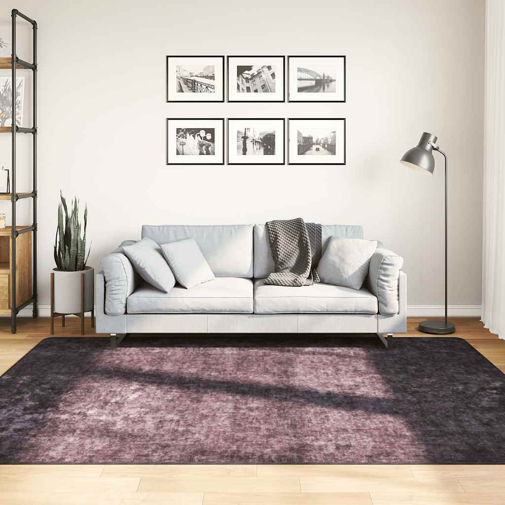 Vidaxl vloerkleed wasbaar antislip 160x230 cm antracietkleurig