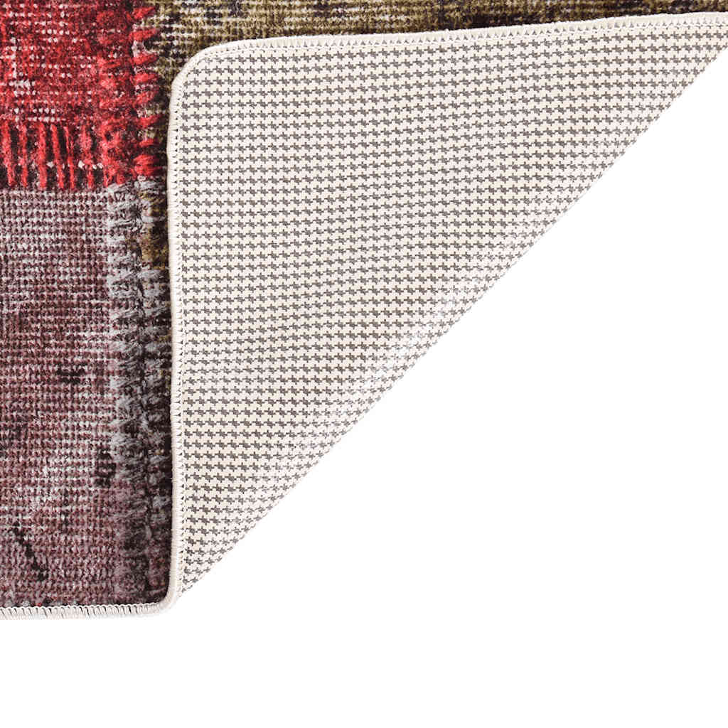 Vidaxl vloerkleed wasbaar antislip patchwork 190x300 cm meerkleurig