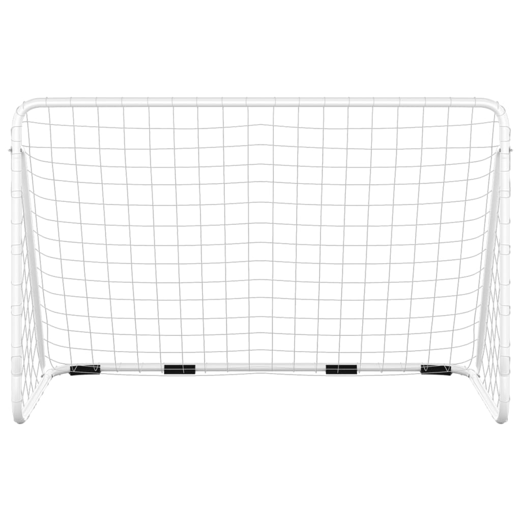 Vidaxl voetbaldoel met net 180x90x120 cm staal wit