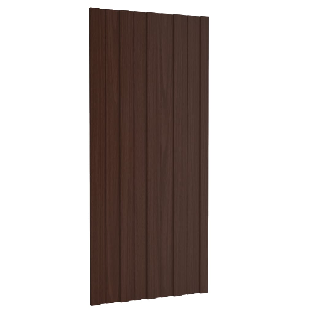 Vidaxl dakpanelen 12 st 100x45 cm gegalvaniseerd staal bruin