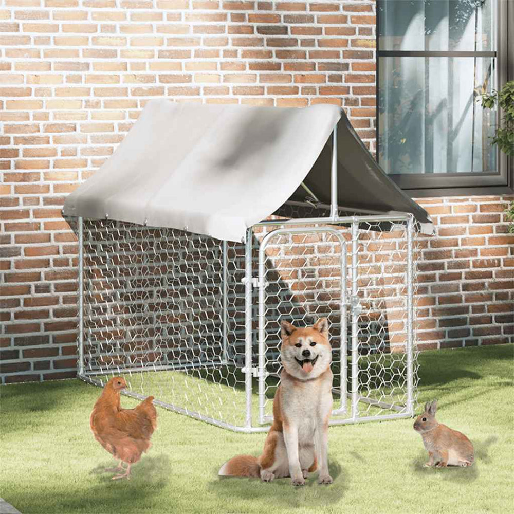 Vidaxl hondenkennel voor buiten met dak 200x100x150 cm