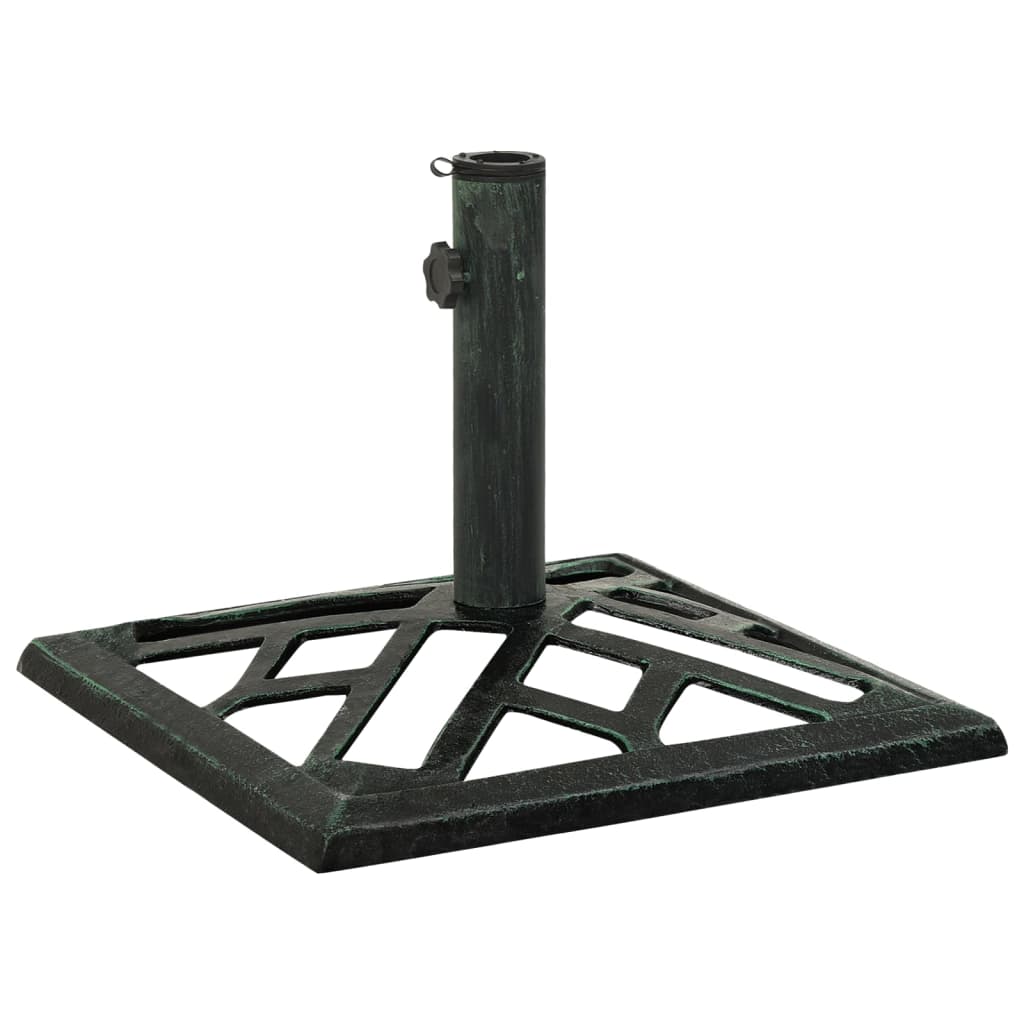 Vidaxl parasolvoet 44x44x31 cm gietijzer groen