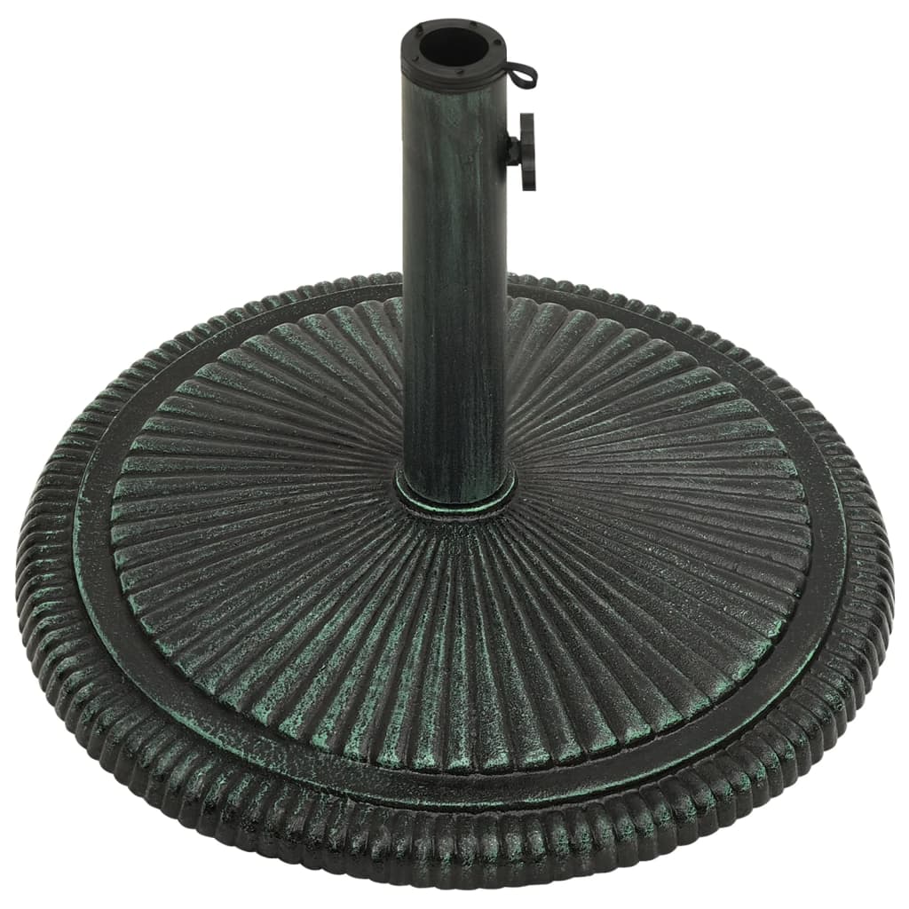Vidaxl parasolvoet 45x45x30 cm gietijzer groen