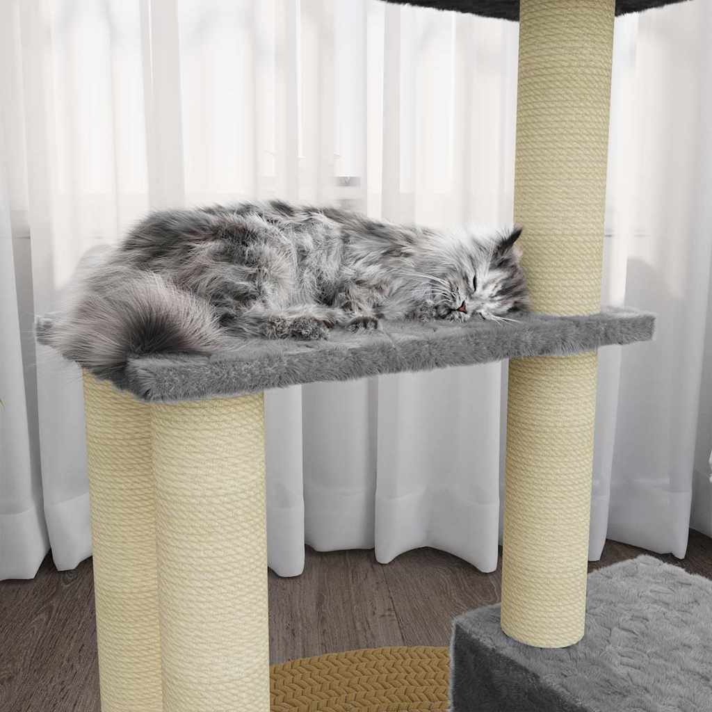 Vidaxl kattenmeubel met sisal krabpalen 71 cm lichtgrijs