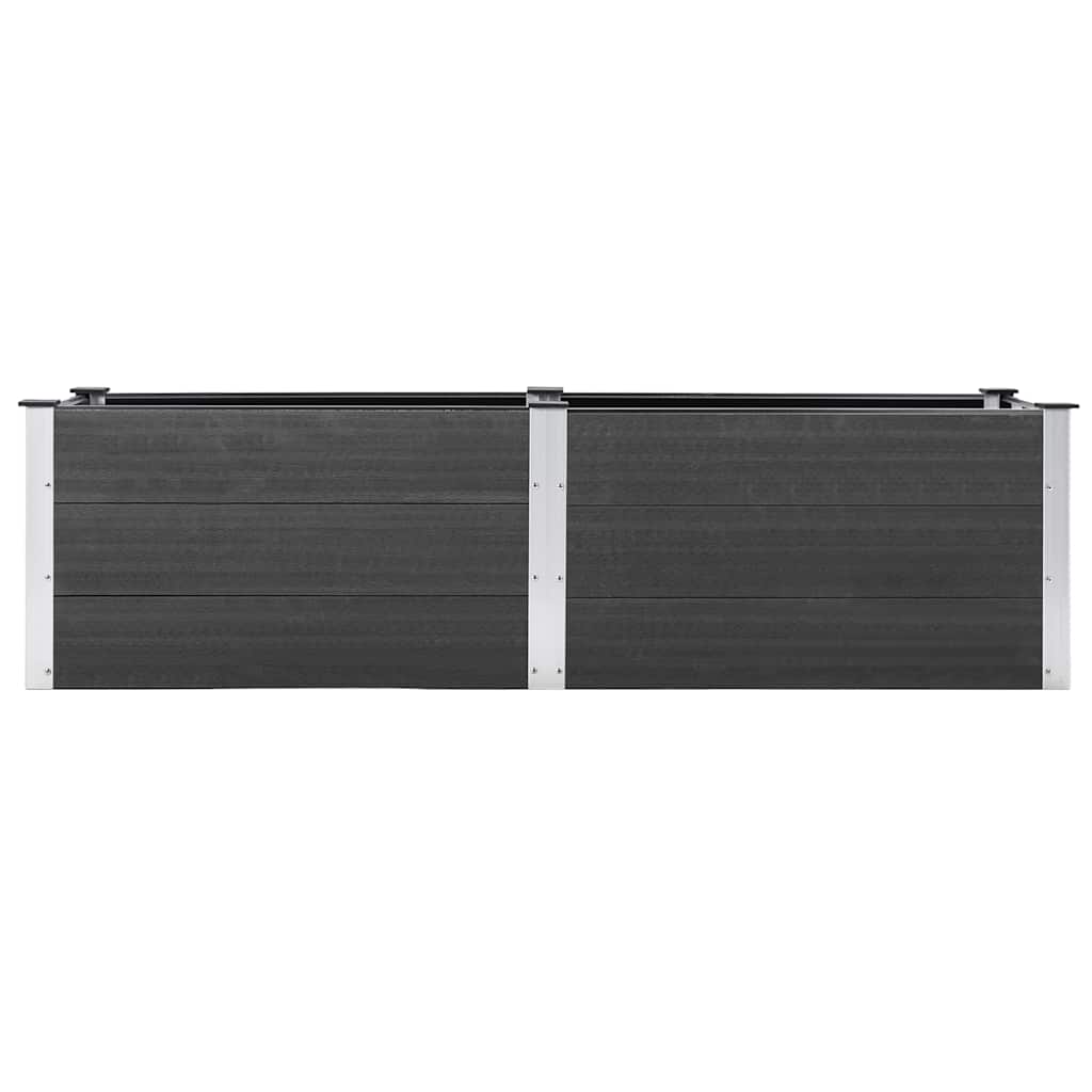 Vidaxl plantenbak verhoogd 200x50x54 cm hkc grijs