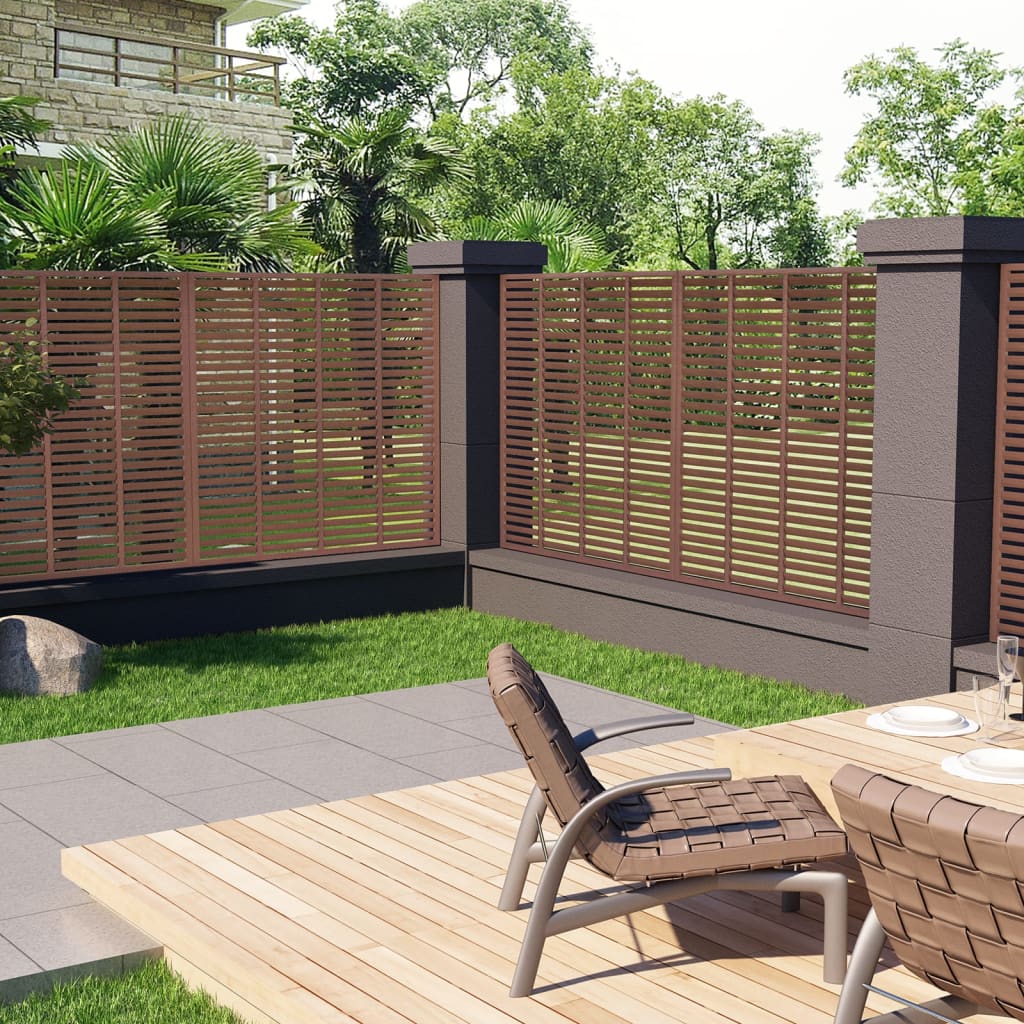 Vidaxl lamellenscherm 180x180 cm hkc bruin