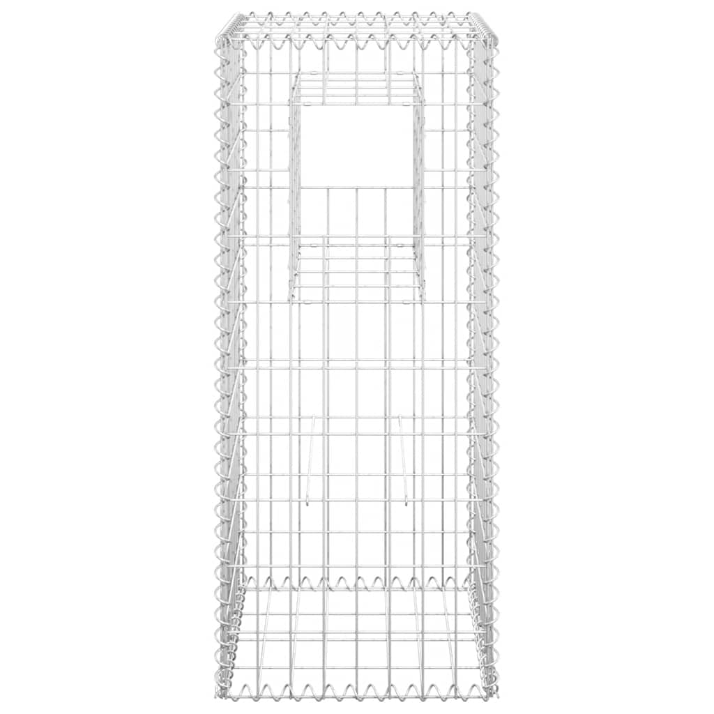 Vidaxl schanskorf paal 40x40x100 cm ijzer