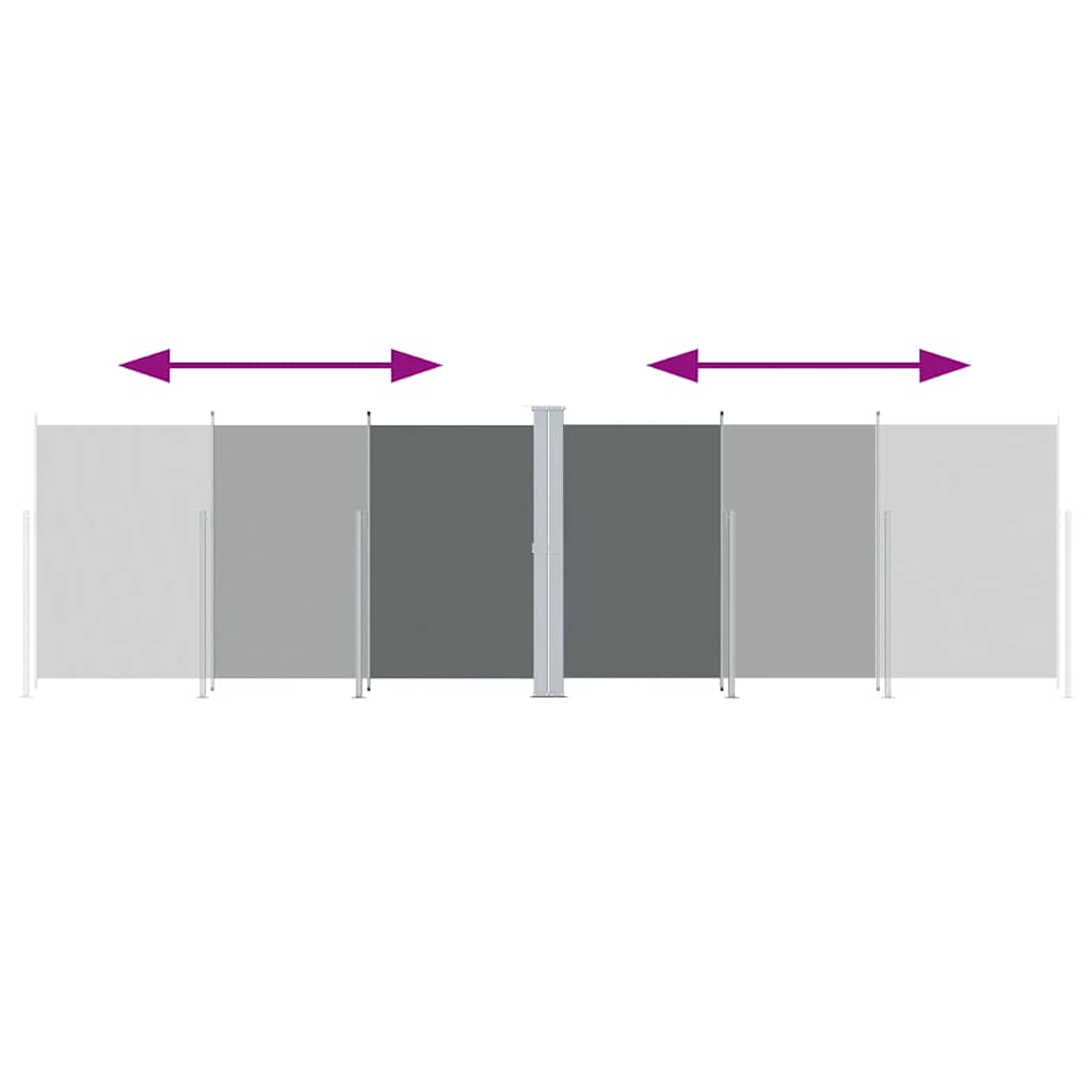 Vidaxl windscherm uittrekbaar 180x600 cm antracietkleurig