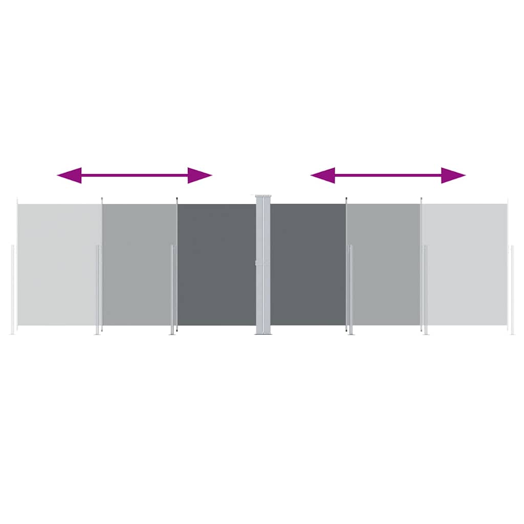 Vidaxl windscherm uittrekbaar 180x600 cm antracietkleurig