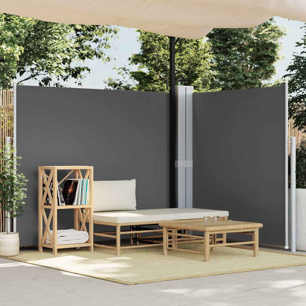 Vidaxl windscherm uittrekbaar 180x600 cm antracietkleurig