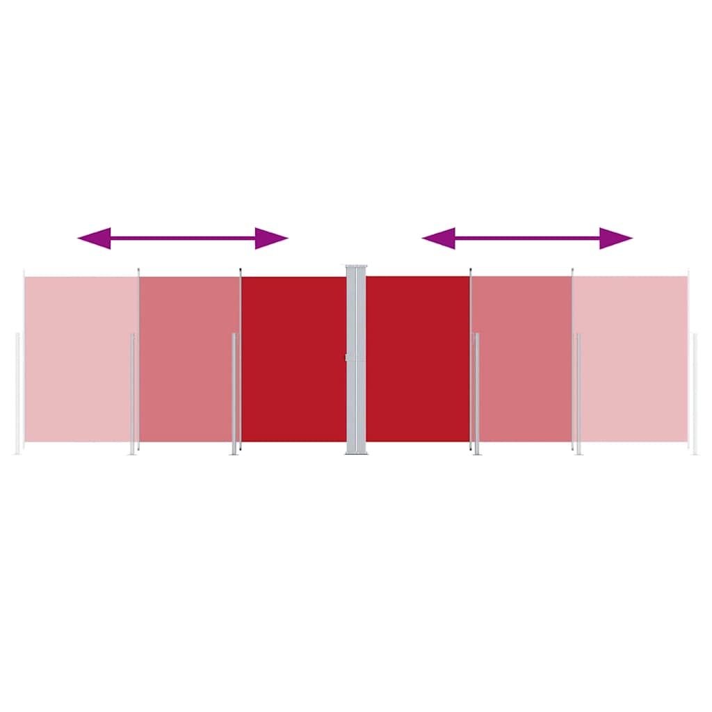 Vidaxl windscherm uittrekbaar 180x600 cm rood