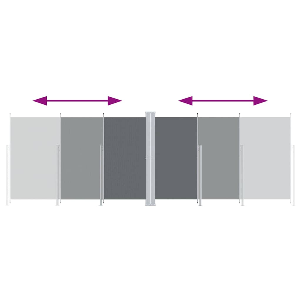 Vidaxl windscherm uittrekbaar 220x600 cm antracietkleurig