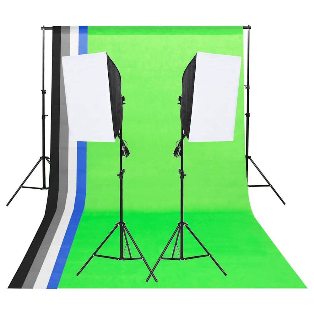 Vidaxl studioverlichtingsset met achtergronden en softboxen