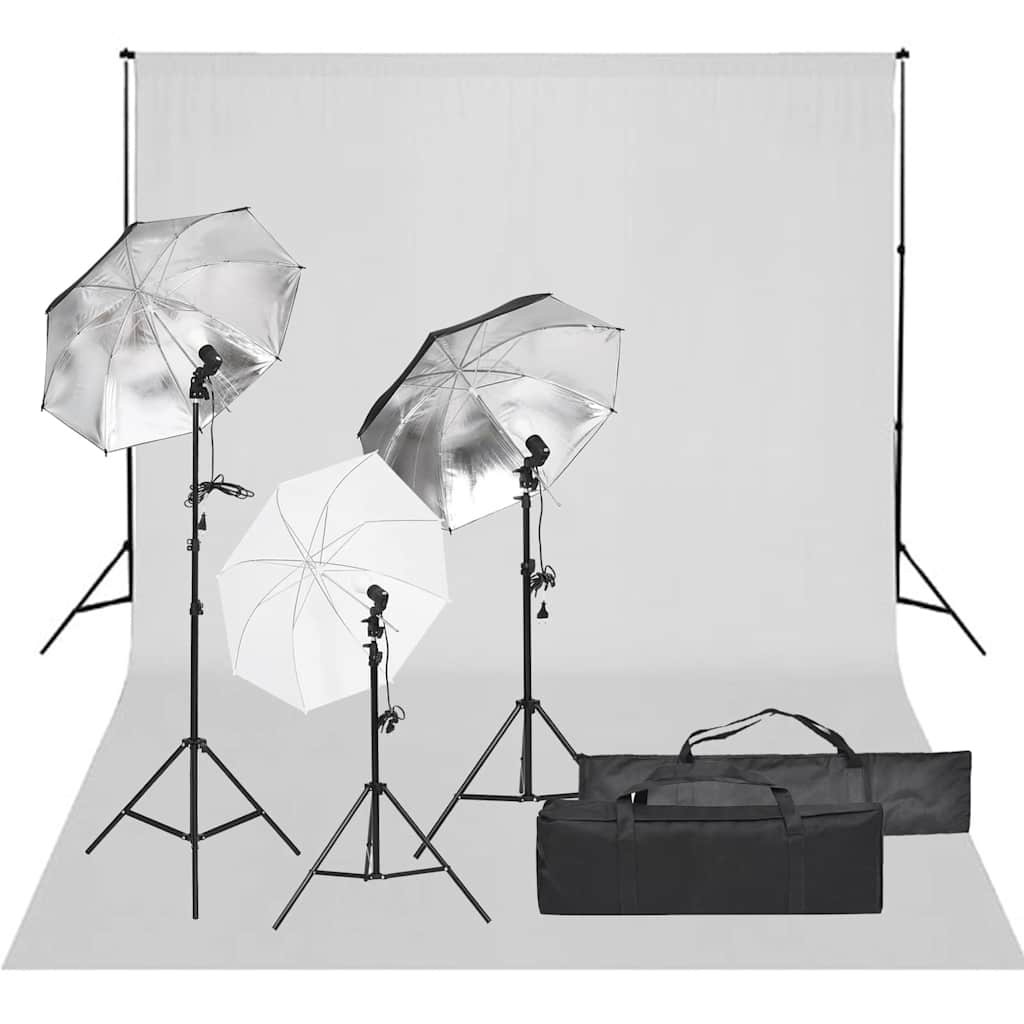 Vidaxl fotostudioset met verlichtingsset en achtergrond