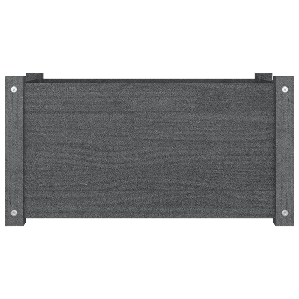 Vidaxl plantenbak 60x31x31 cm massief groenenhout grijs