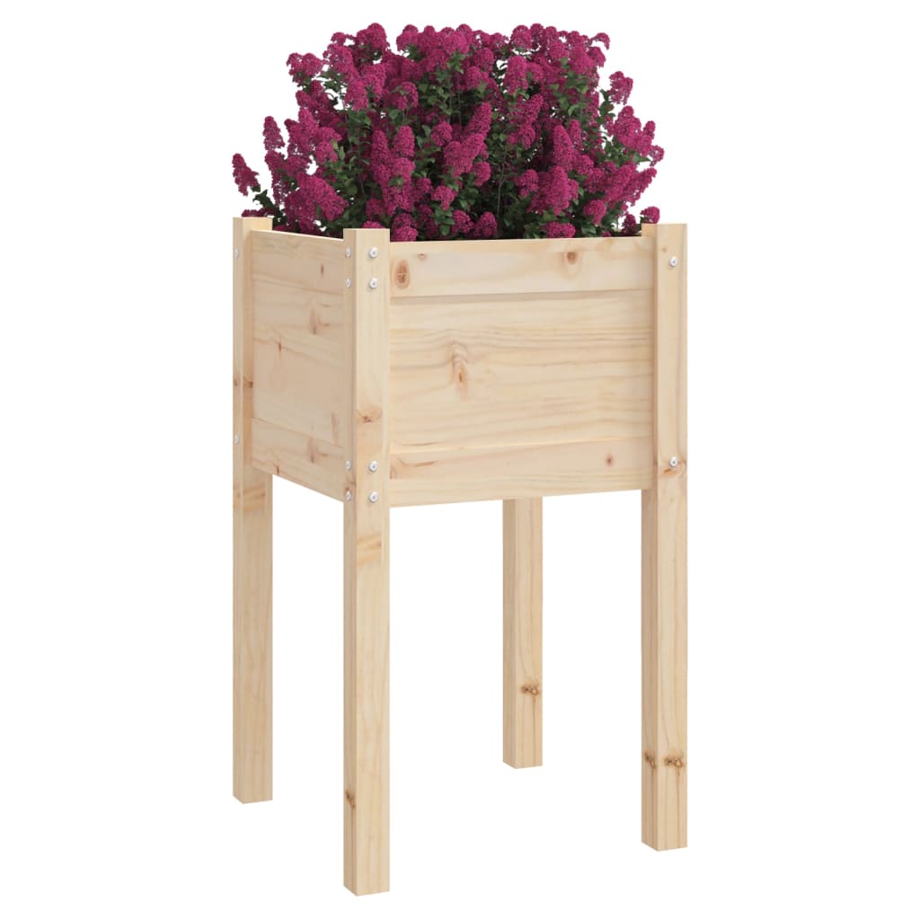Vidaxl plantenbak 40x40x70 cm massief groenhout