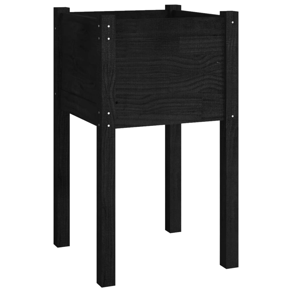 Vidaxl plantenbak 40x40x70 cm massief groenenhout zwart