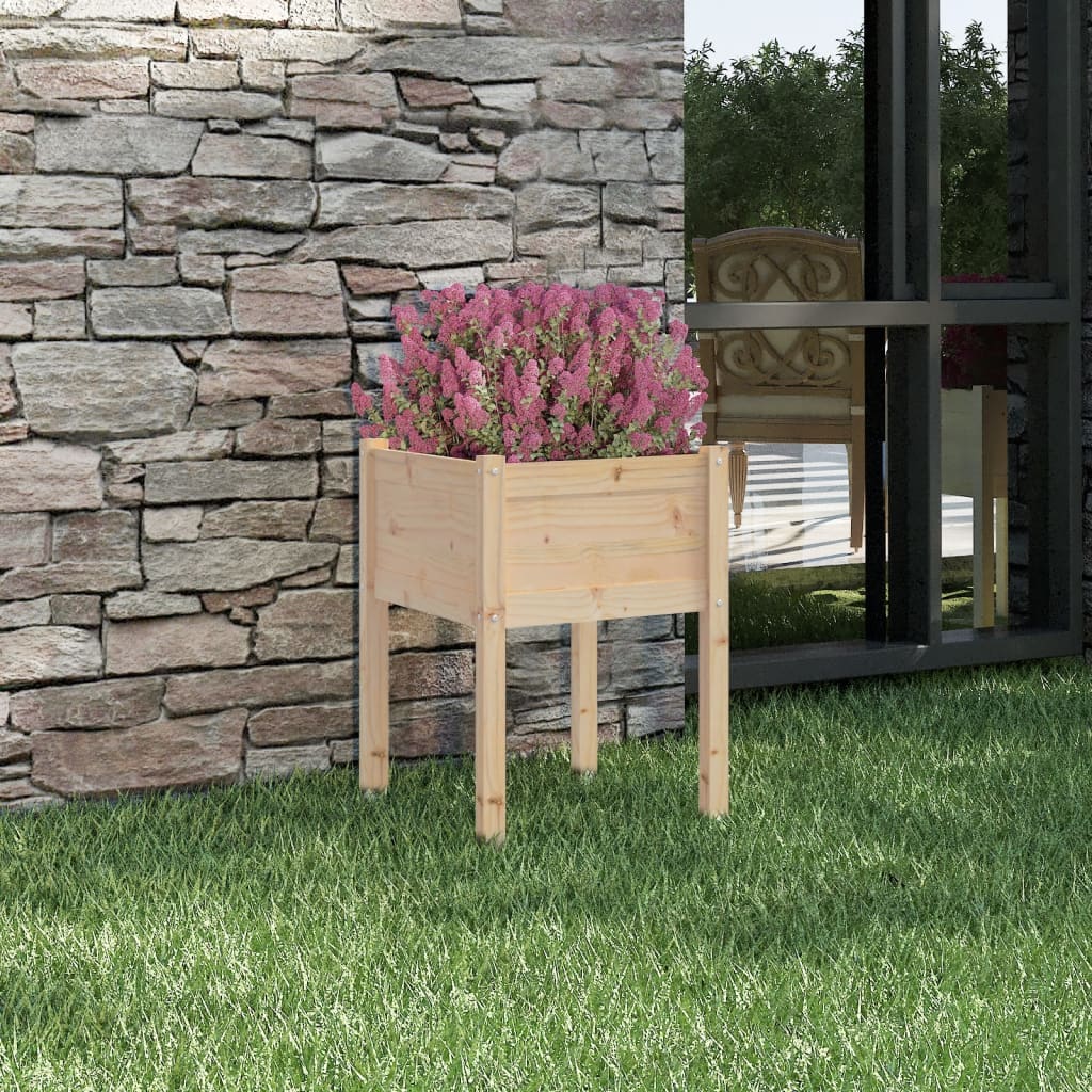 Vidaxl plantenbak 50x50x70 cm massief groenhout
