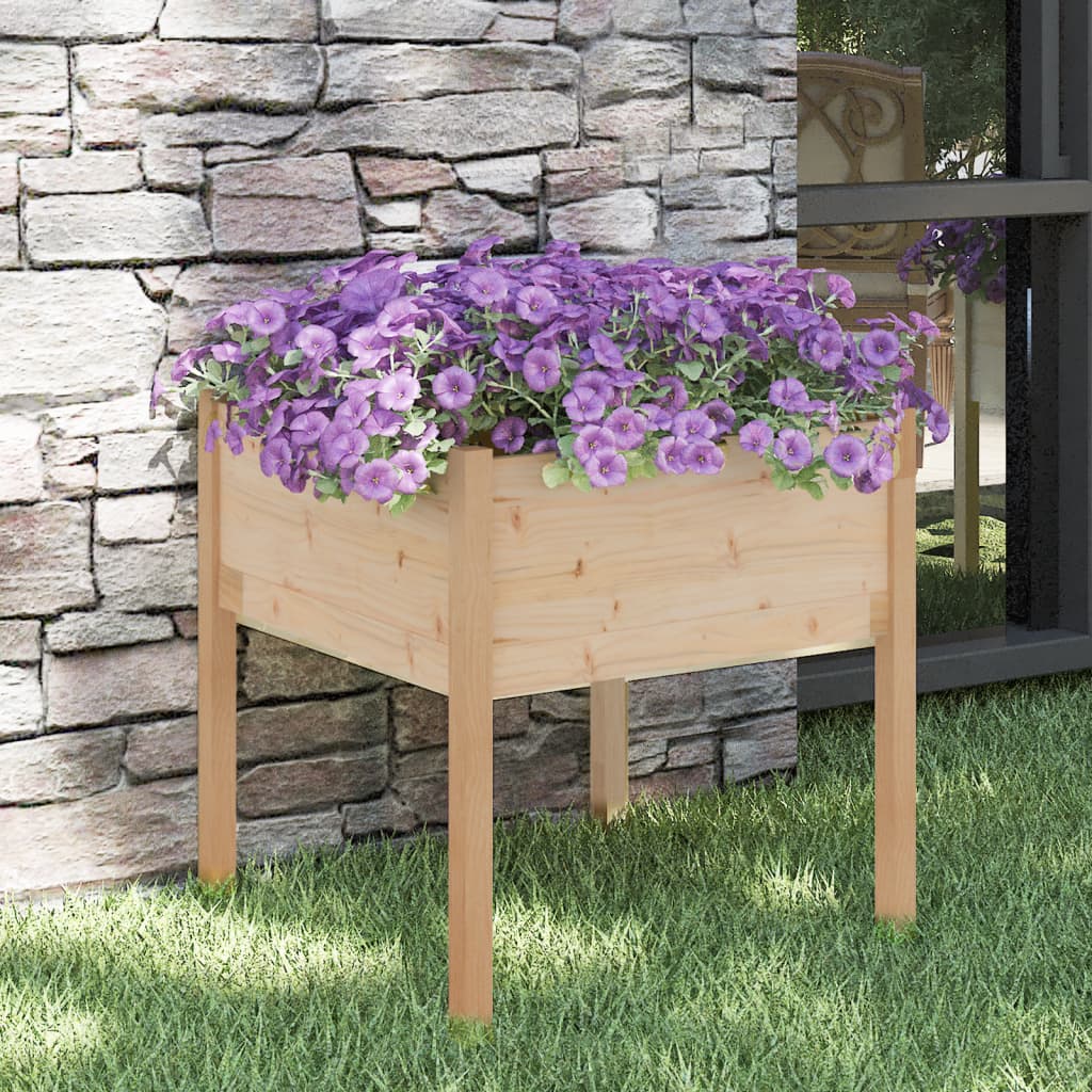 Vidaxl plantenbak 70x70x70 cm massief groenhout
