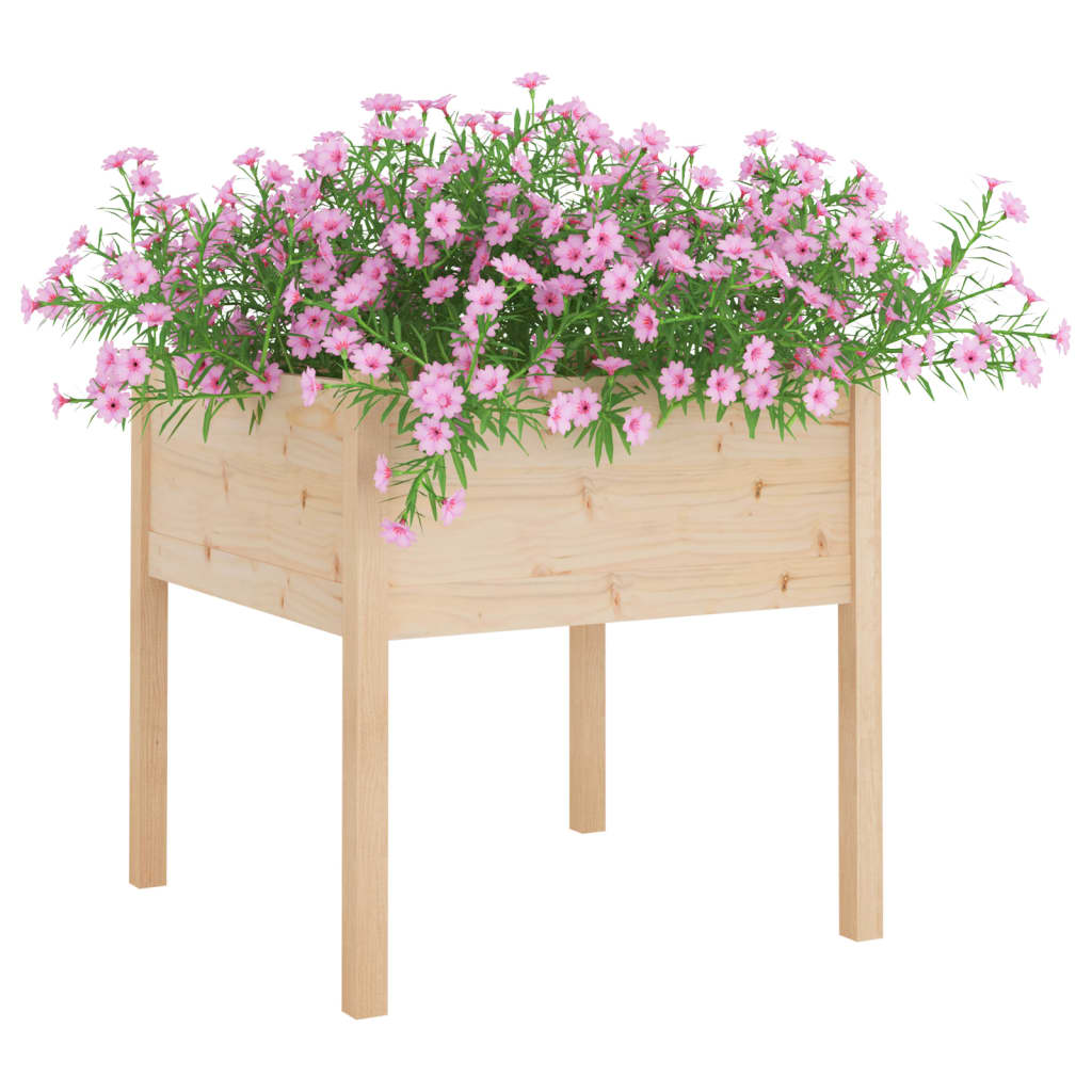 Vidaxl plantenbakken 2 st 70x70x70 cm massief groenhout