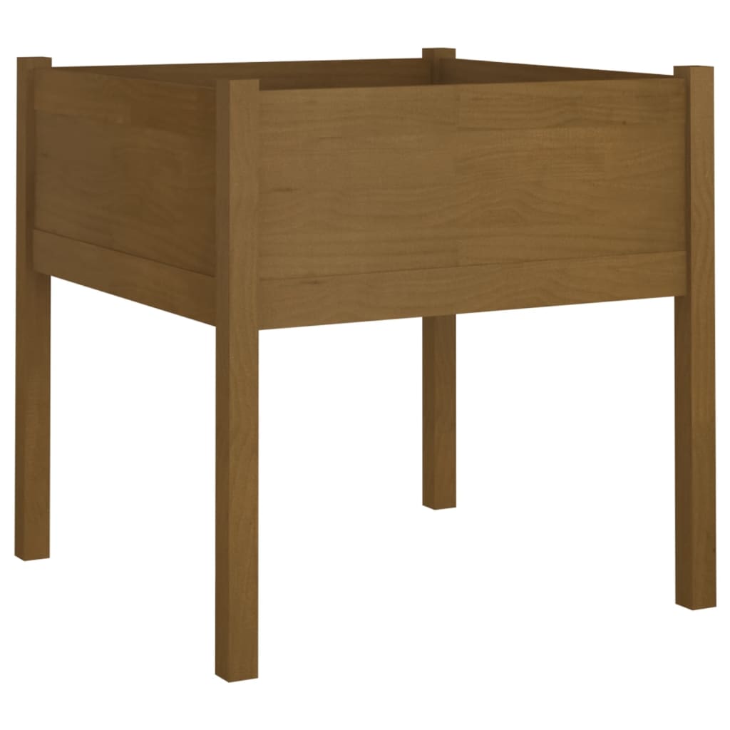 Vidaxl plantenbak 70x70x70 cm massief groenhout honingbruin