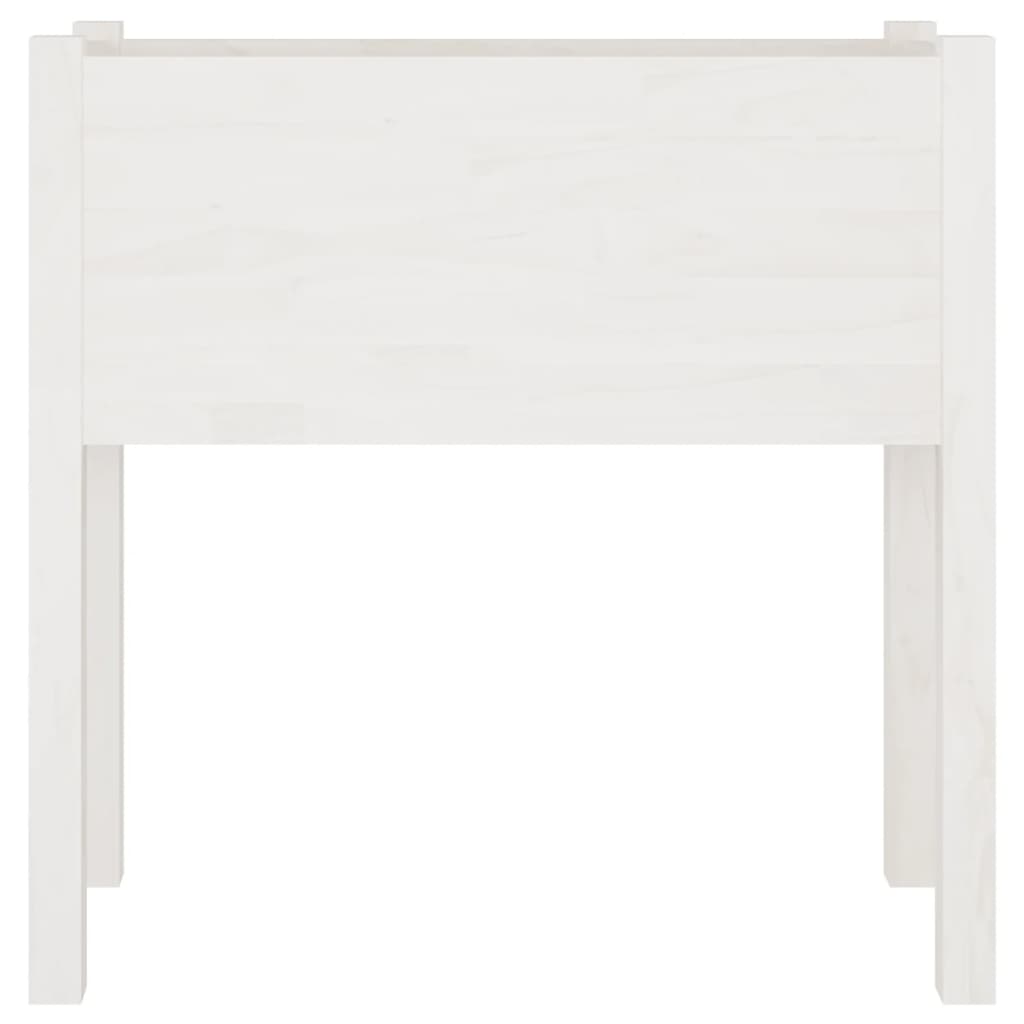Vidaxl plantenbak 70x31x70 cm massief groenhout wit