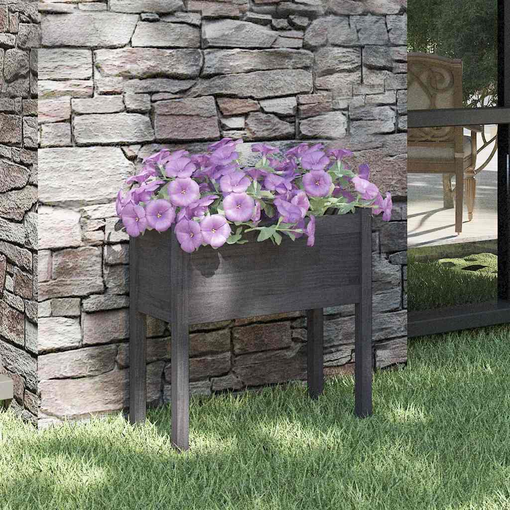Vidaxl plantenbak 70x31x70 cm massief groenenhout grijs