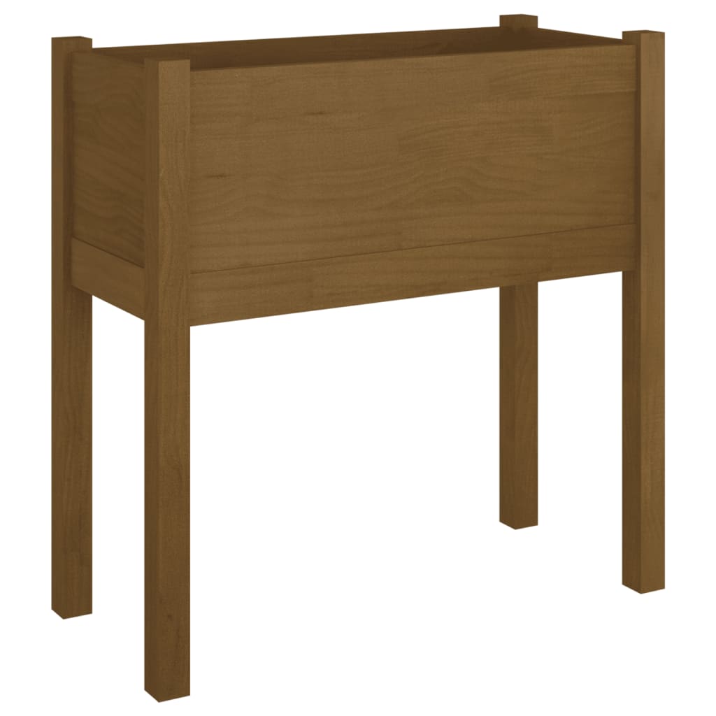 Vidaxl plantenbakken 2 st 70x31x70 cm massief groenhout honingbruin