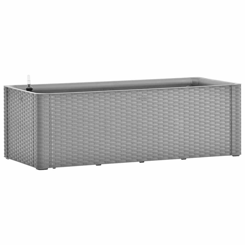 Vidaxl plantenbak verlicht met bewateringssysteem 100x43x33 cm grijs
