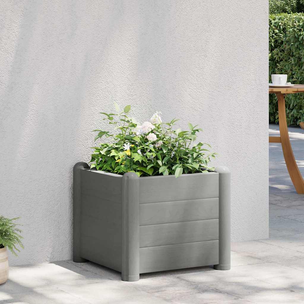 Vidaxl plantenbak 43x43x35 cm pp steengrijs