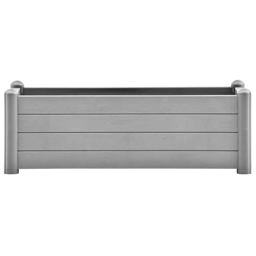 Vidaxl plantenbak verhoogd 100x43x35 cm pp steengrijs