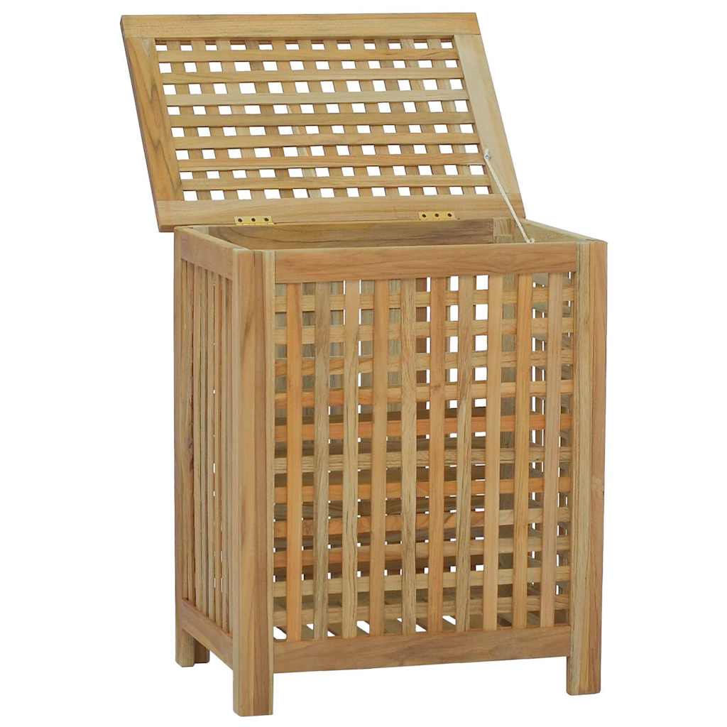 Vidaxl wasmand 50x35x60 cm massief teakhout