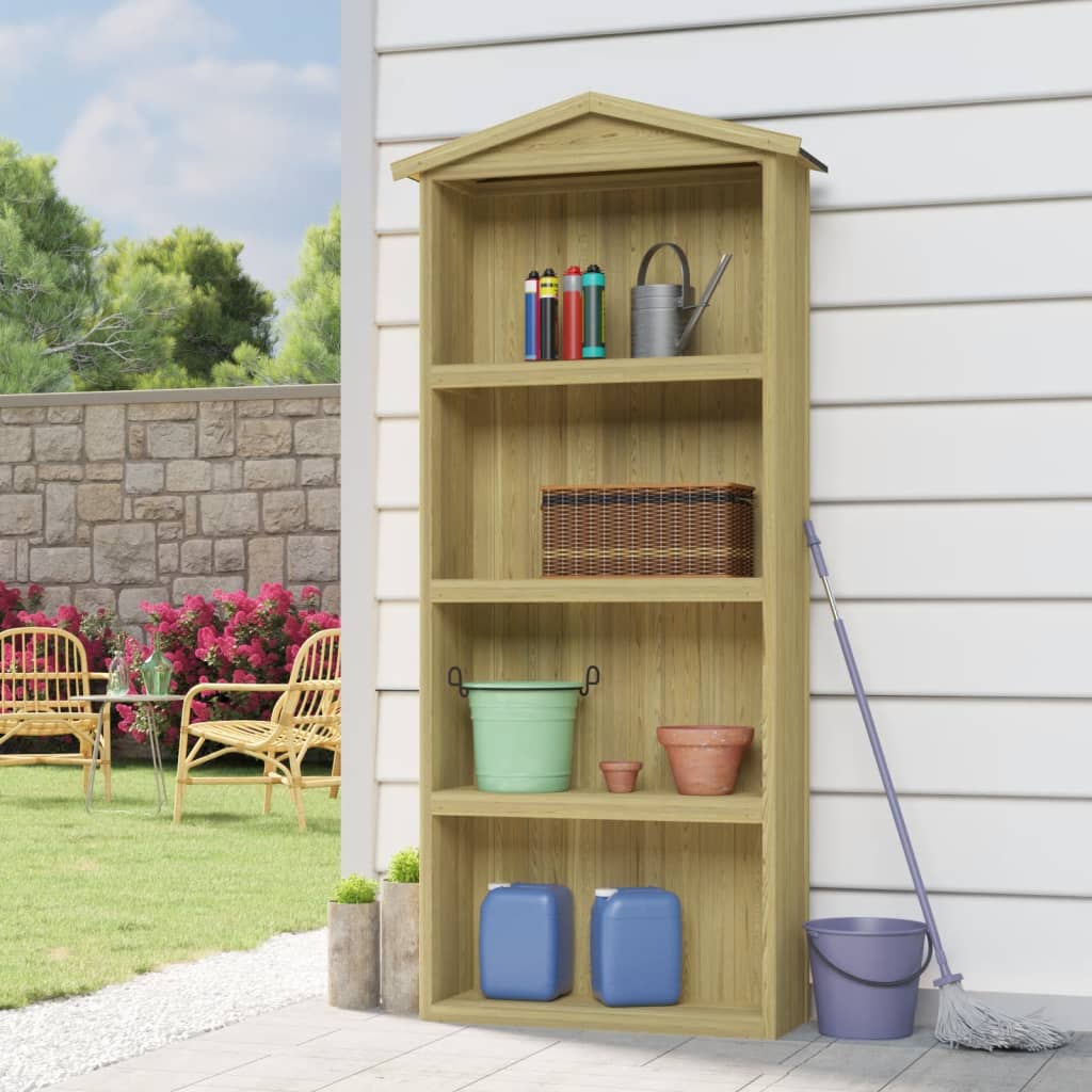 VidaXL Tuinschuur 87x33x222 cm geïmpregneerd groenenhout