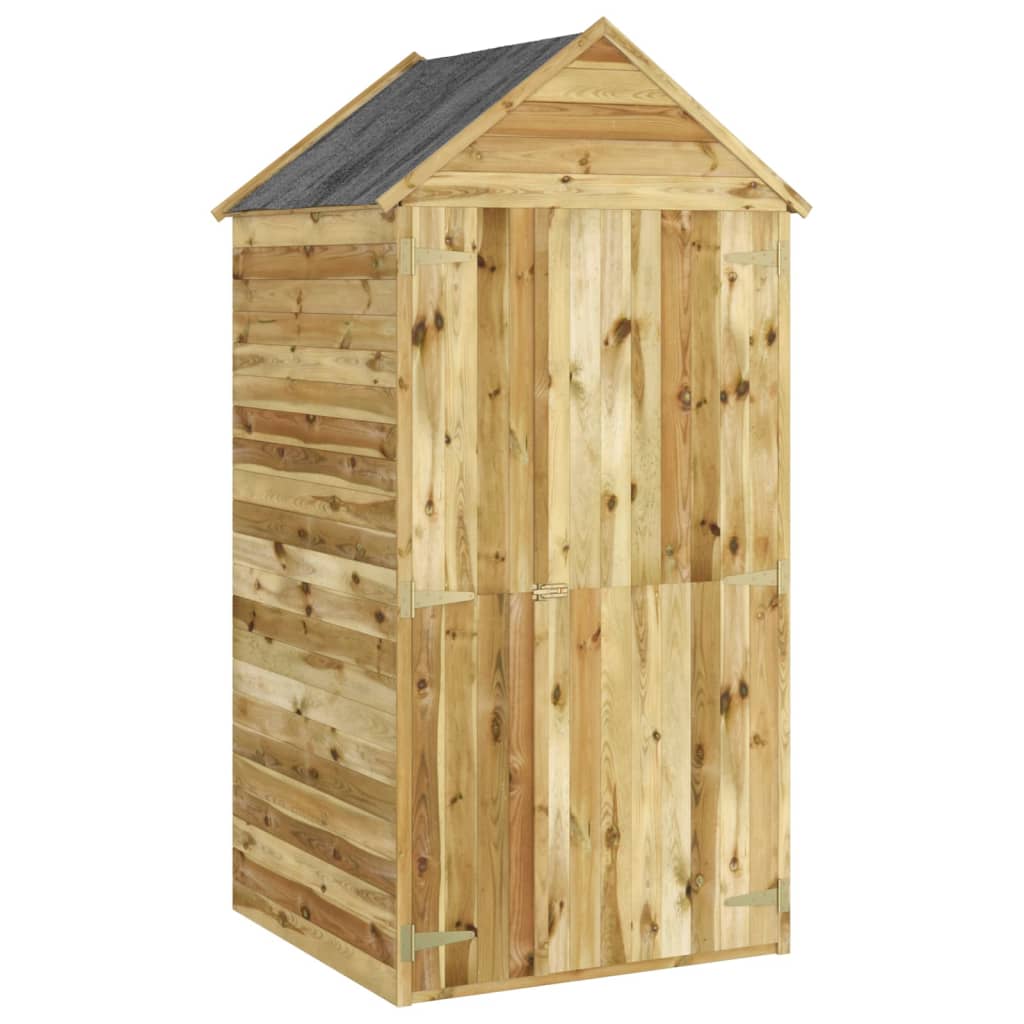 VidaXL Tuinschuur met deur 107x107x220 cm geïmpregneerd groenenhout