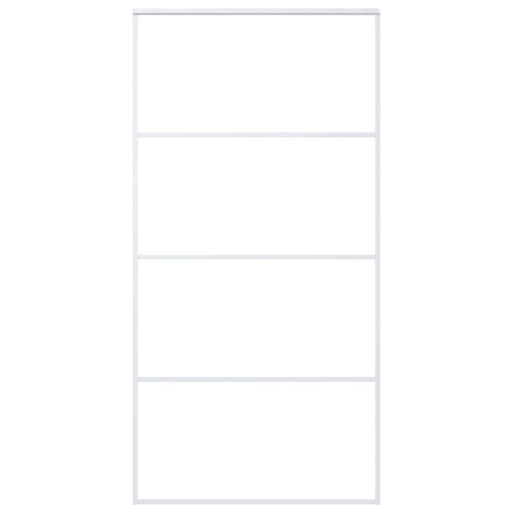 Vidaxl schuifdeur 102,5x205 cm esg-glas en aluminium wit
